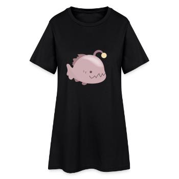 Poisson-grenouille bioluminescent - Robe T-shirt Femme - noir - Devant