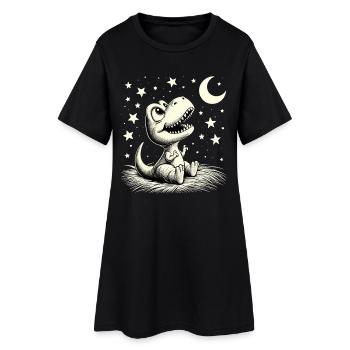 T-Rex Baby Dino Babydino Dinobaby Stars Cadeau - Robe T-shirt Femme - noir - Devant