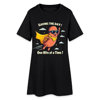 Hotdog Hero - Sauver la situation - Robe T-shirt Femme - noir - Devant