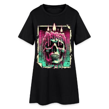 Bougie fondante crâne - Neon Gothic Art - Robe T-shirt Femme - noir - Devant