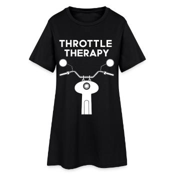 Throttle Therapy - Frauen T-Shirt-Kleid - Schwarz - Vorne