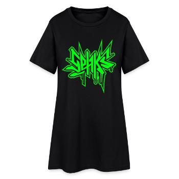 SEHKS VERT - Robe T-shirt Femme - noir - Devant