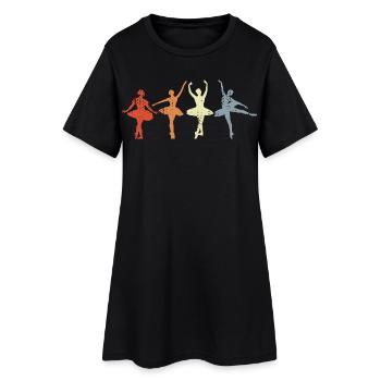 Ballet Girl Dance Vintage Look - Women’s T-Shirt Dress - black - Front
