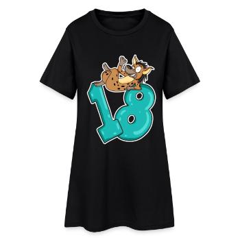 18 ans - majeur - Robe T-shirt Femme - noir - Devant