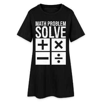 math problem solve - Frauen T-Shirt-Kleid - Schwarz - Vorne
