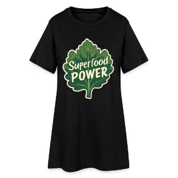 Le pouvoir des superaliments - Robe T-shirt Femme - noir - Devant