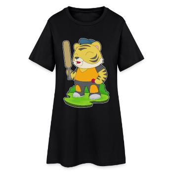 Tiger Cricket Batte de cricket - Robe T-shirt Femme - noir - Devant