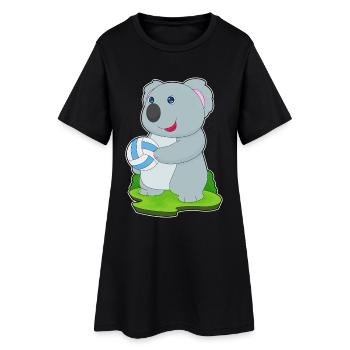 Koala Volleyball Player Volleyball - Women’s T-Shirt Dress - black - Front
