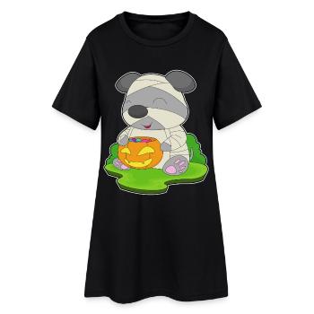 Dog Halloween Mummy - Women’s T-Shirt Dress - black - Front