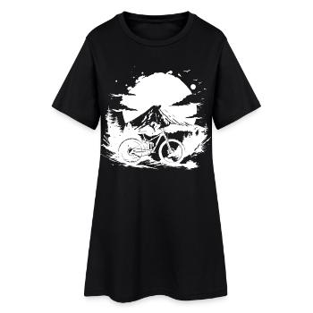Mountain biking - Women’s T-Shirt Dress - black - Front