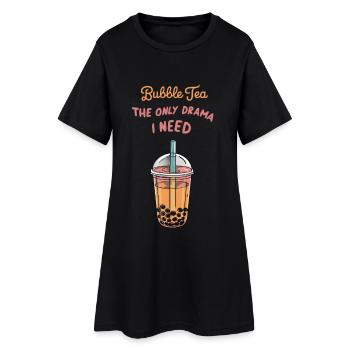 Bubble Tea Drama - Women’s T-Shirt Dress - black - Front