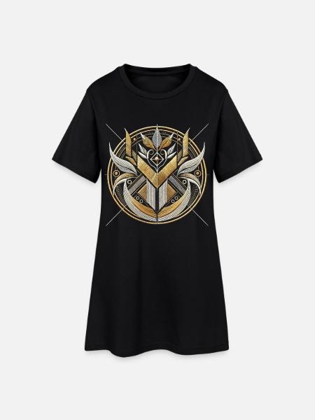 Conception d’emblème tribal géométrique - Robe T-shirt Femme - noir