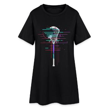 Bâton de crosse des années 80 - Robe T-shirt Femme - noir - Devant