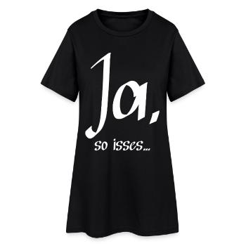 Ja, so isses ... - Frauen T-Shirt-Kleid - Schwarz - Vorne