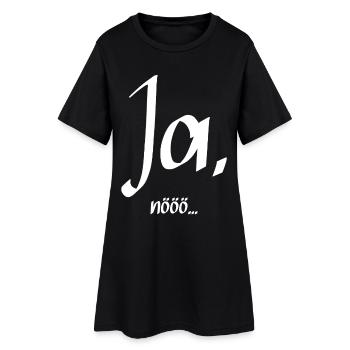 Ja, nööö ... - Frauen T-Shirt-Kleid - Schwarz - Vorne
