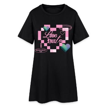 L’amour fait mal - Robe T-shirt Femme - noir - Devant