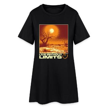 Live Without Limits – Surreal Desert Scene - Frauen T-Shirt-Kleid - Schwarz - Vorne