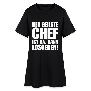 Lustiger Chef spruch stolzer Chef der Beste Chef - Frauen T-Shirt-Kleid - Schwarz - Vorne