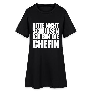Lustiger Chefinnen Spruch die beste Chefin Humor - Frauen T-Shirt-Kleid - Schwarz - Vorne