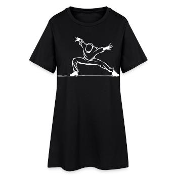 Breakdancer Drawing - Women’s T-Shirt Dress - black - Front