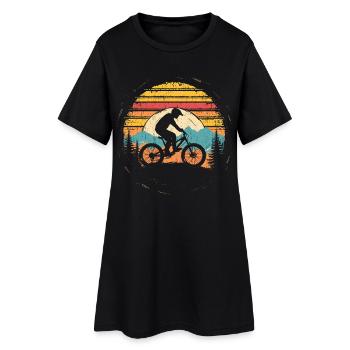 VTT cycliste vintage - Robe T-shirt Femme - noir - Devant