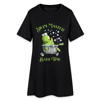 Swim Master Bath Time Wellness Frosch Badewanne - Frauen T-Shirt-Kleid - Schwarz - Vorne