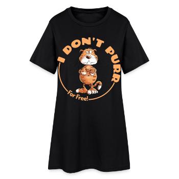 , je ne ronronne pas, chat disant chats - Robe T-shirt Femme - noir - Devant