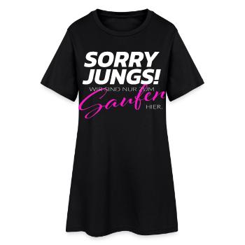 Désolé les gars ! Nous ne sommes ici que pour boire. - Robe T-shirt Femme - noir - Devant