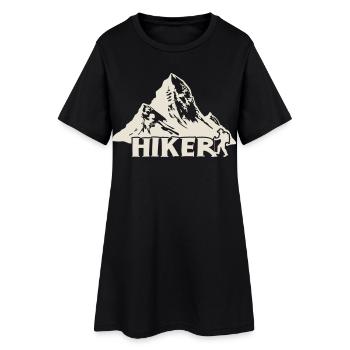 Hiker - Mountain Hike [White] - Women’s T-Shirt Dress - black - Front