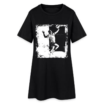 Croquis de joueur de volley-ball - Robe T-shirt Femme - noir - Devant