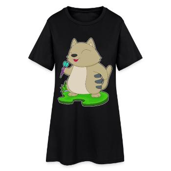 Cat Dart Dart - Robe T-shirt Femme - noir - Devant