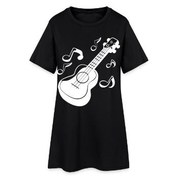 Graphiques Ukulele - Robe T-shirt Femme - noir - Devant