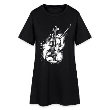 Violon drôle - Robe T-shirt Femme - noir - Devant