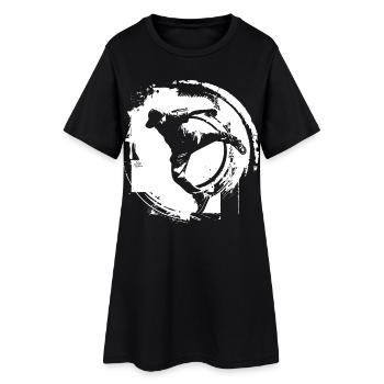 Breakdancer Zeichnung - Frauen T-Shirt-Kleid - Schwarz - Vorne