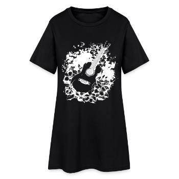 Ukulélé drôle - Robe T-shirt Femme - noir - Devant