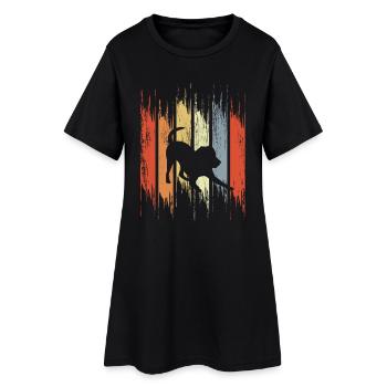 Look vintage chien - Robe T-shirt Femme - noir - Devant