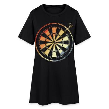 Fléchette Croquis Vintage - Robe T-shirt Femme - noir - Devant