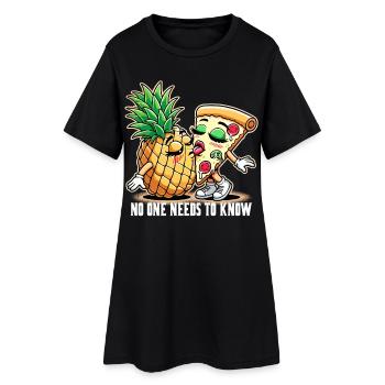 Pizza Hawaii French Kiss Love Drôle de cadeau - Robe T-shirt Femme - noir - Devant