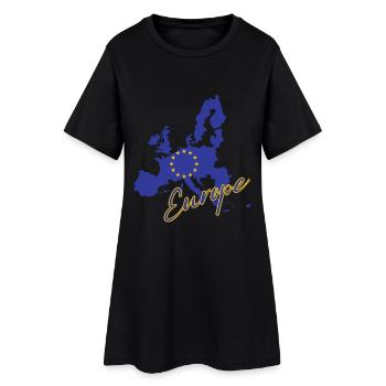 Drapeau de l’Europe, fierté européenne - Robe T-shirt Femme - noir - Devant
