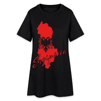 Drapeau albanais, fierté albanaise - Robe T-shirt Femme - noir - Devant