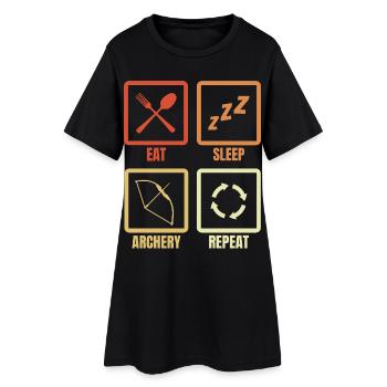 Eat Sleep Archery Repeat - Women’s T-Shirt Dress - black - Front