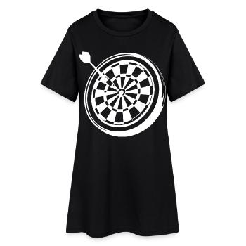 Dessin de fléchettes - Robe T-shirt Femme - noir - Devant