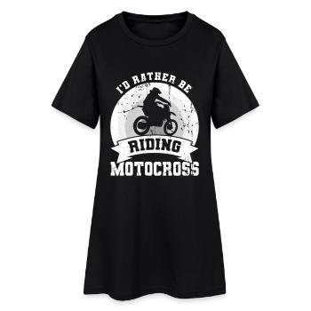 Je préfère faire du motocross - Robe T-shirt Femme - noir - Devant