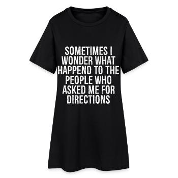 parfois je me demande ce qui est arrivé aux gens - Robe T-shirt Femme - noir - Devant