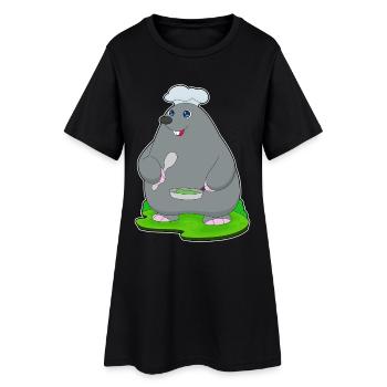 Cuisson à la poêle à mole - Robe T-shirt Femme - noir - Devant