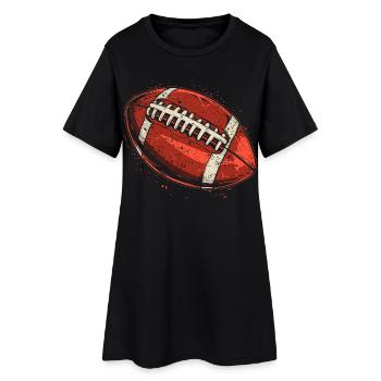 Graphique de ballon de football - Robe T-shirt Femme - noir - Devant