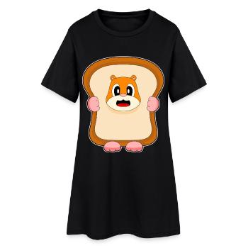 Hamster Bread - Women’s T-Shirt Dress - black - Front