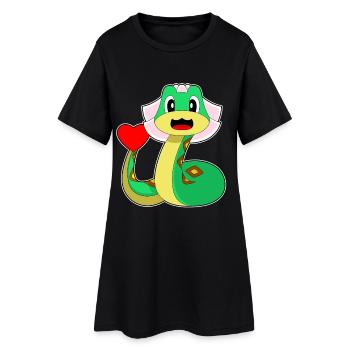 Serpent Mariée Coeur Mariage - Robe T-shirt Femme - noir - Devant