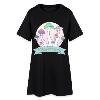 C’est l’heure des champignons ! Design coloré Psilocybe Cubensis - Robe T-shirt Femme - noir - Devant