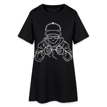 Gamer Drawing - Women’s T-Shirt Dress - black - Front